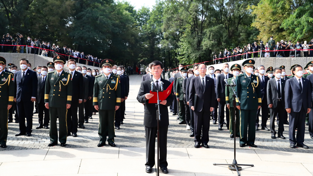 第九批在韩中国betway必威体育志愿军烈士遗骸安葬仪式在沈阳举行
